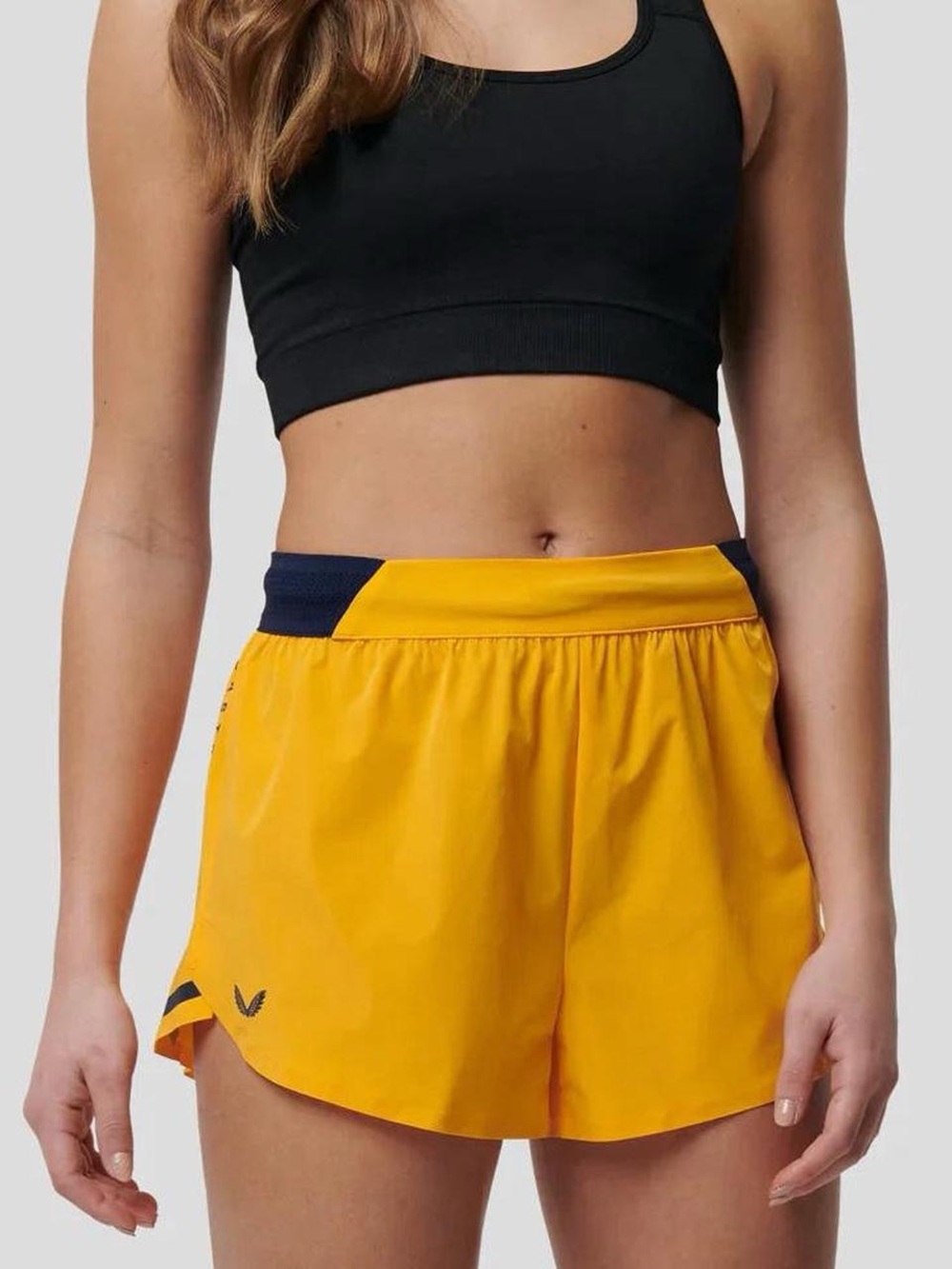 Castore Women's Yellow Athletic Shorts Size M